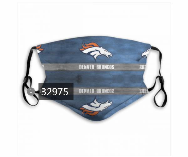 New 2021 NFL Denver Broncos 131 Dust mask with filter->nfl dust mask->Sports Accessory